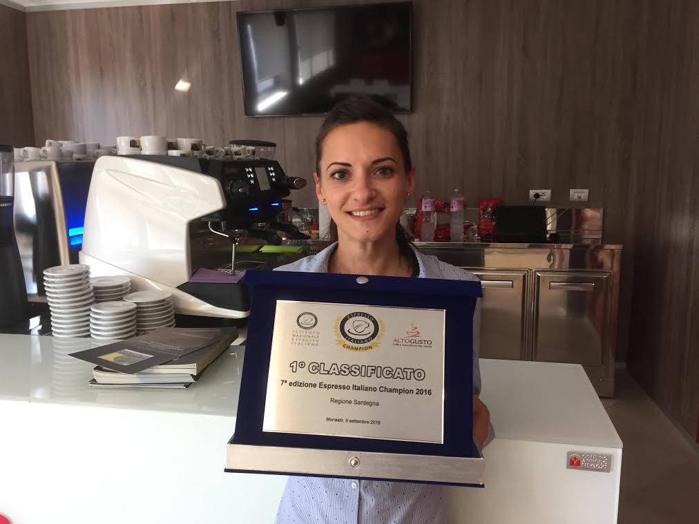 Letizia Culeddu vincitrice Espresso Italiano Champion 2016 presso Altogusto